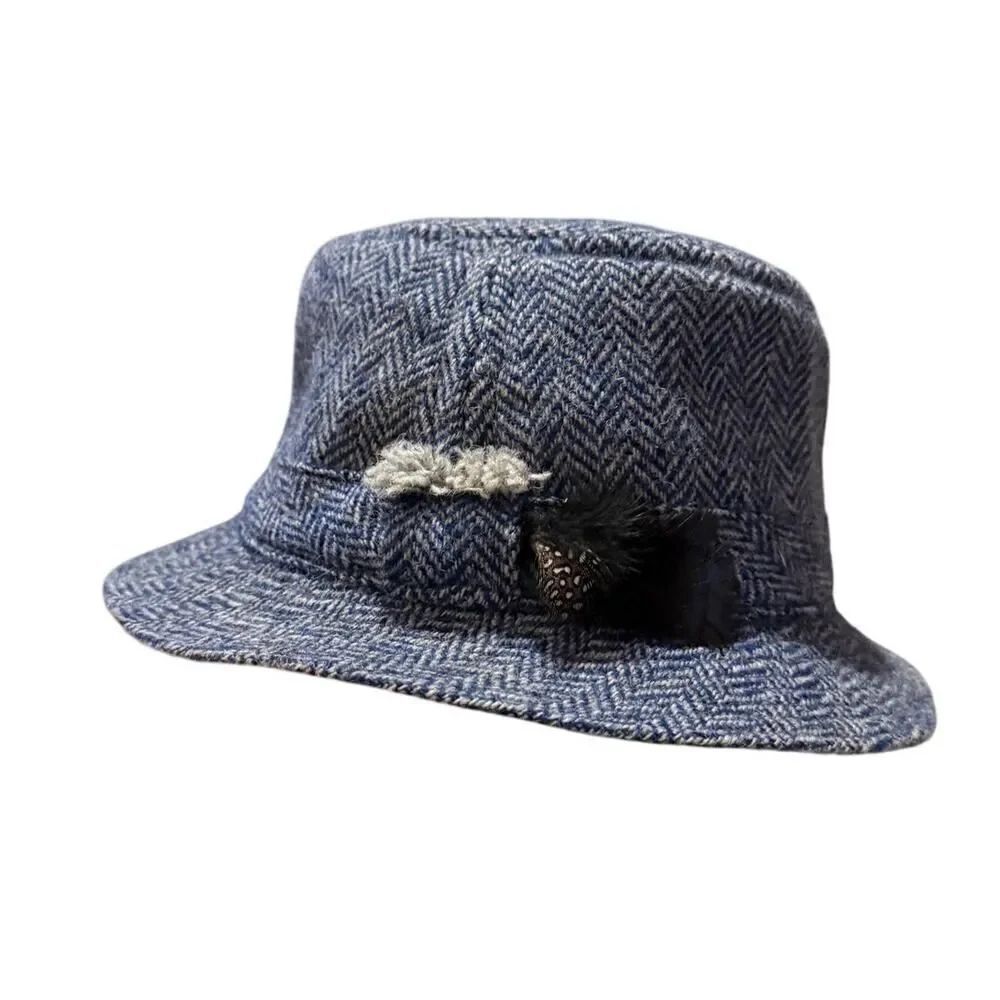 Hanna Hats of Donegal Herringbone Tweed Irish Walking Hat – Size M - Picture 3 of 8